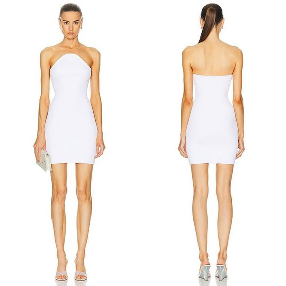 NWOT Alexis Strapless Knit Mini Dress White Size Small $295
